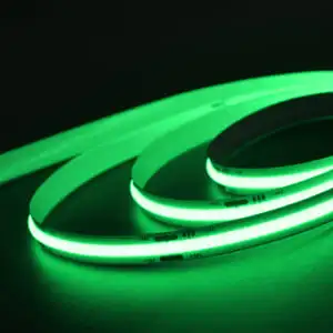 COB LED strip lights showing continuous dotless illumination