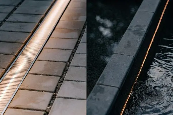 Waterproof LED strip lighting near water edge (ID#2)