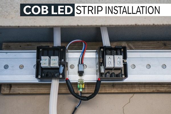 LED strip setup COB LED strip electrical installation setup (ID#2)