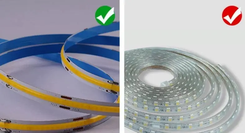 COB vs SMD LED strip light packaging comparison