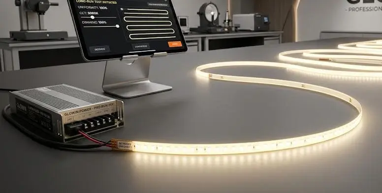 LED strip wiring diagram showing controller and power supply connections