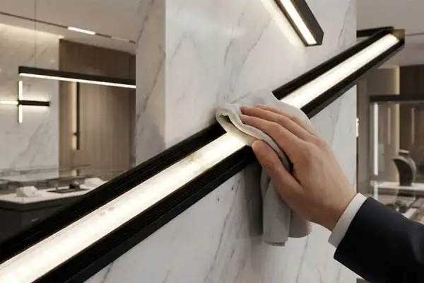 cleaning dust from LED strip lights safely