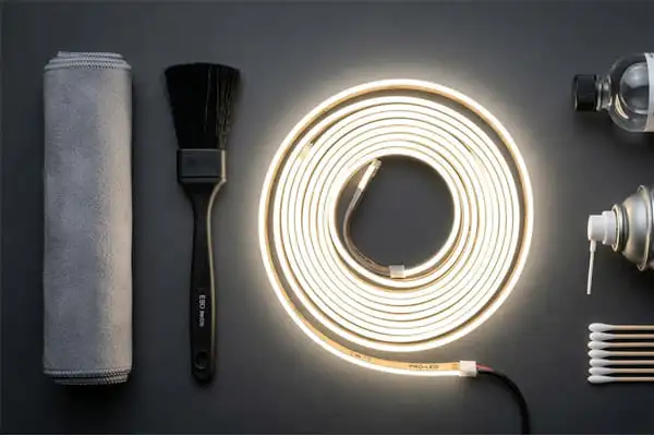safe cleaning tools for LED strip light maintenance