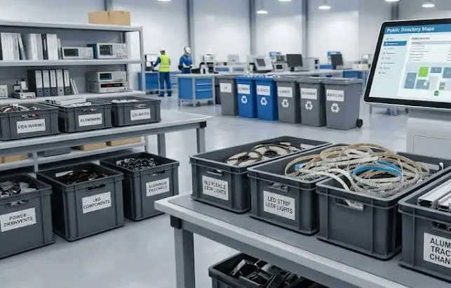 certified e-waste recycling center for LED strip lights