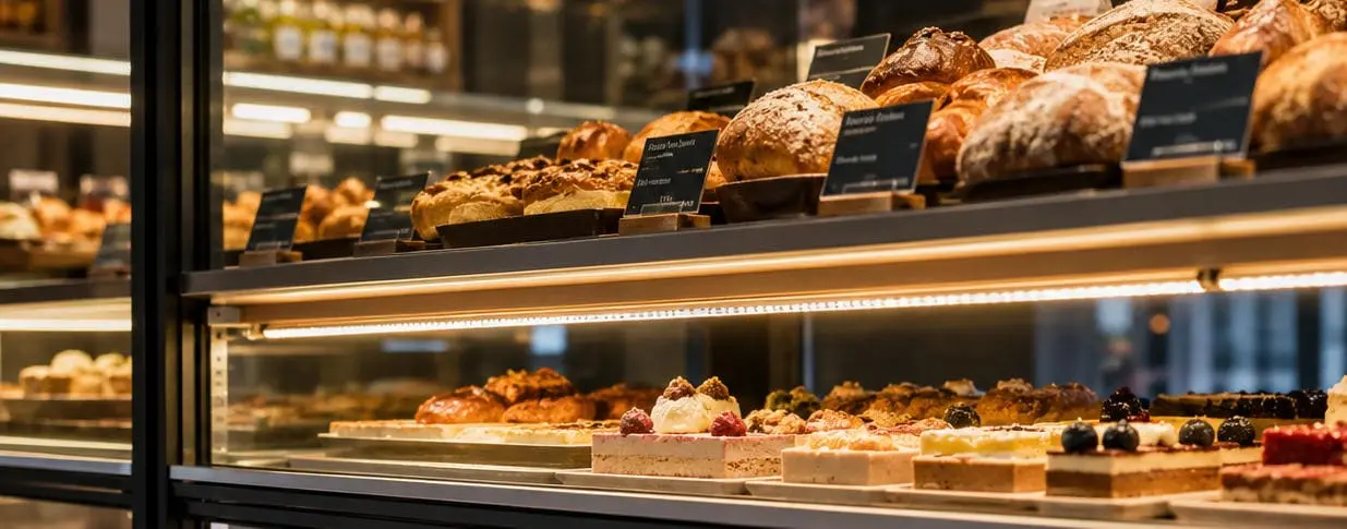 COB LED strip warm white light for bakery display case